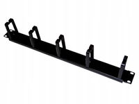 Organizator kabli 1U 19" 5 plastikowych uchwytów, czarny ALANTEC - ALANTEC