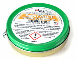 PASTA LUTOWNICZA CYNEL-1 40G DO LUTOWANIA MIĘKKIEG
