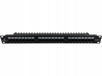 Patch panel UTP kat.6, 24 porty LSA z półką 1U ALANTEC