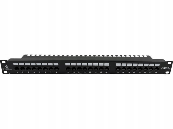 Patch panel UTP kat.5e 24 porty LSA z półką 1U/19" ALANTEC