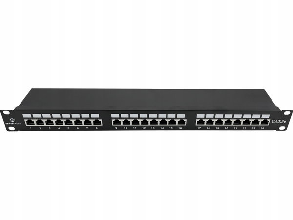 Patch panel STP kat.5e 24 porty LSA 1U ALANTEC