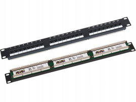 Patch panel 1U/19 cali UTP nieekranowany 24 porty kat. 6 złącza LSA Q-LANTE