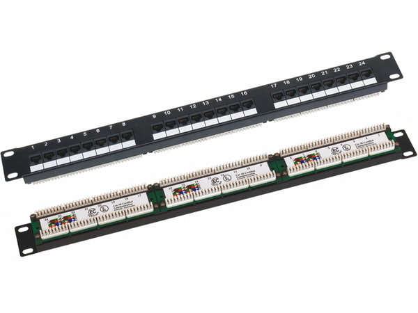 Patch panel 1U/19 cali UTP nieekranowany 24 porty kat. 6 złącza LSA Q-LANTE