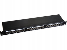 Patch panel 1U/19 cali STP 24 porty kat. 5E