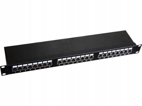 Patch panel 1U/19 cali STP 24 porty kat. 5E