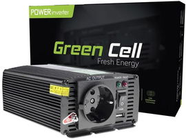PRZETWORNICA NAPIĘCIA INWERTER Green Cell 12V / 230V 300W/600W MODYFIKOWANA