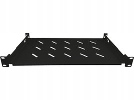 Półka stała 19" 1U głęb. 280mm, czarna, 2 punkty mocowania ALANTEC