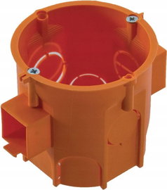 Puszka PK60 Lux głęboka łączeniowa z wkrętami pomarańczowa Pawbol - A.0006L