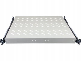 Półka wysuwana 19" 1U głęb. 370mm, kolor szary, 4 punkty mocowania ALANTEC