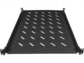 Półka stała 19" 1U głęb. 650mm, czarna, 4 punkty mocowania ALANTEC