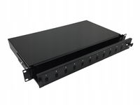 Przełącznica światłowodowa 12xSC simplex / 12xLC duplex 19" 1U z płytą czoł