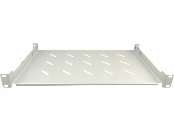 Półka stała 19" 1U głęb. 280mm, szara, 2 punkty mocowania ALANTEC