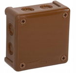 Puszka natynkowa pusta 8 wlotów VIPLAST VP-42 BRĄZOWA IP55 98x98x42mm 042-0