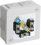 Puszka natynkowa z zaciskami 6 wlotów 86x86x40mm