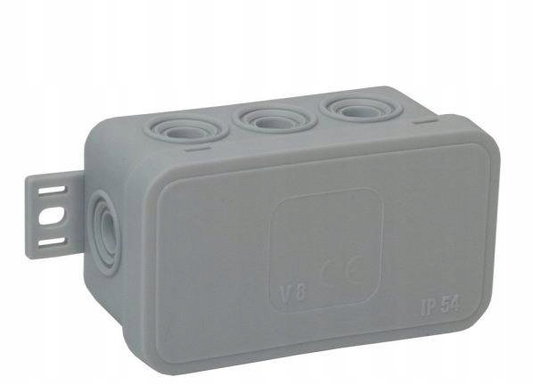 Puszka natynkowa pusta 8 wlotów 80x45x41mm 038-03