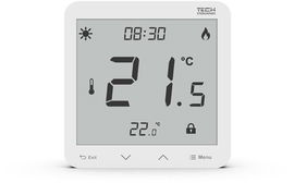 Przewodowy dwustanowy regulator pokojowy podtynkowy biały ST-297z v3 Tech