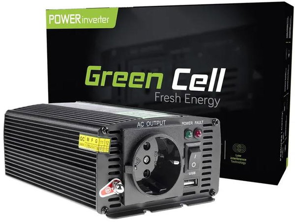 PRZETWORNICA NAPIĘCIA Green 12V - 230V 500W/1000W