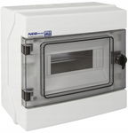 Rozdzielnica hermetyczna modułowa (500V AC, 1000V DC) 1x8 natynkowa (N+PE)