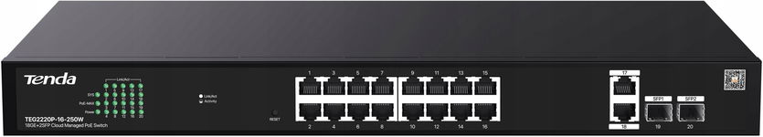 SWITCH POE TENDA TEG2220P-16-250W