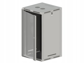 Szafa wisząco/stojąca 19" 21U 600x600, niedzielona, drzwi szklane jednoskrz