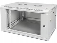 Szafa wisząca 19" 4U 600x450, niedzielona, drzwi szklane jednoskrzydłowe, t
