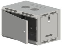 Szafa wisząca 19" 6U 600x500, niedzielona, DRZWI METALOWE jednoskrzydłowe,