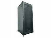 Szafa serwerowa 42U 19" 600x1000, drzwi przednie szklane, drzwi tylne stalo