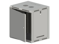 Szafa wisząca 19" 15U 600x500, niedzielona, DRZWI METALOWE jednoskrzydłowe,