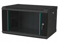 Szafka rack wisząca 19" 4U 600x450, niedzielona, drzwi szklane jednoskrzydł