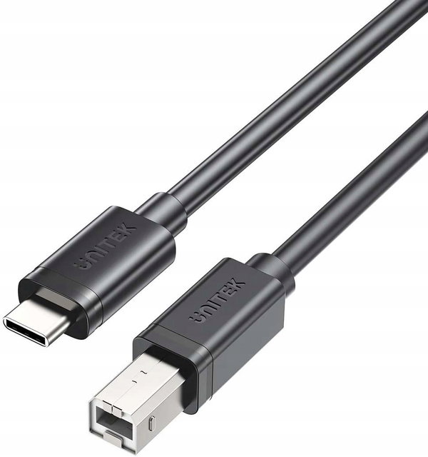 Unitek kabel do drukarki Unitek USB C na USB B 2.0 czarny 3m