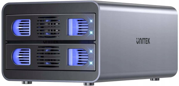 Unitek Obudowa RAID do dysku SATA 2.5''/3.5'' 4 tryby 40TB USB C 10Gb/s