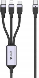 Unitek przewód ładujący USB 3 w 1 czarny