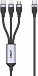 Unitek przewód ładujący USB 3 w 1 czarny