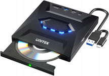 Unitek Nagrywarka zewnętrzna DVD/CD Hub USB 5Gbps, czytnik kart SD T1037A01