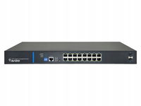Zarządzalny przełącznik L2 (switch) 16 portów RJ45 PoE 1Gb/s + 2 porty SFP