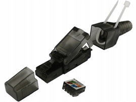 Wtyk RJ45 UTP kat.6A 10G POE+ beznarzędziowy na gruby drut 22-24 AWG ALANTE