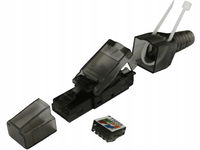 Wtyk RJ45 UTP kat.6A 10G POE+ beznarzędziowy na gruby drut 22-24 AWG ALANTE