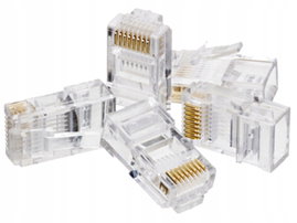 Wtyk RJ45 UTP kat.5e STANDARD (drut+linka) 100 szt