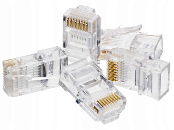 Wtyk RJ45 UTP kat.5e STANDARD (drut+linka) 100 szt