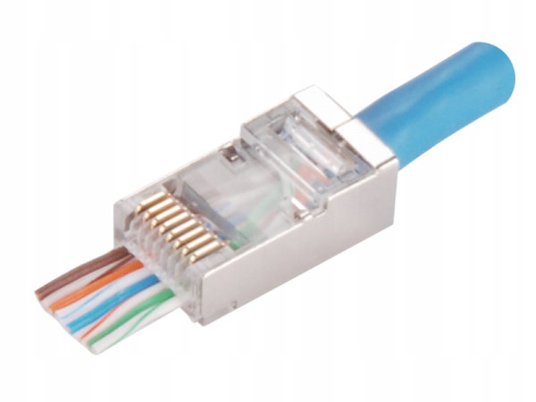 Wtyk przelotowy RJ45 STP kat.6 (op.100 szt)