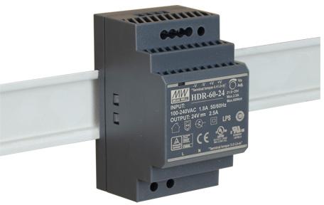 ZASILACZ IMPULSOWY DIN MEAN WELL HDR-60-24 24V/60W