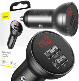 ŁADOWARKA SAMOCHODOWA Baseus Digital Display CCBX-0G 24W 4.8A 2x USB-A CZAR