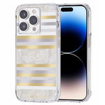 Case-Mate Pearl Stripes MagSafe - Etui iPhone 14 Pro zdobione masą perłową