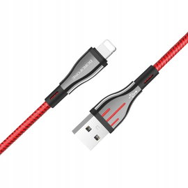 Borofone Highway kabel połączeniowy USB do Lightning 1.2 m czarny/czerwony