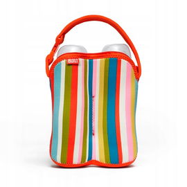BUILT Bottle Buddy - Termoopakowanie do butelek podwójne (Baby Pink Stripe)