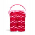 BUILT Bottle Buddy Termoopakowanie do butelek podwójne Baby Pink Mini Dots