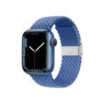 Crong Wave Band - Pleciony pasek do Apple Watch 38/40/41/42 mm (niebieski)