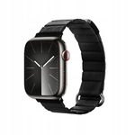 Crong Eclipse - Skórzany pasek magnetyczny Apple Watch 42/44/45/49 mm (czar