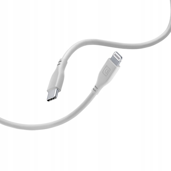 Cellularline Soft Cable Kabel USB-C do Lightning certyfikat MFi 1.2 m szary