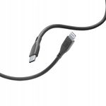 Cellularline Soft Kabel USB-C do Lightning certyfikat MFi 1.2 m czarny